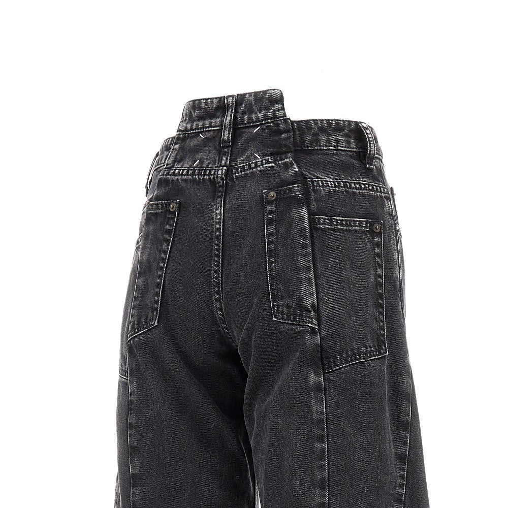 cut-out waist jeans