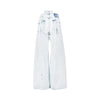cut-out waist wide fit jeans