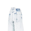cut-out waist wide fit jeans