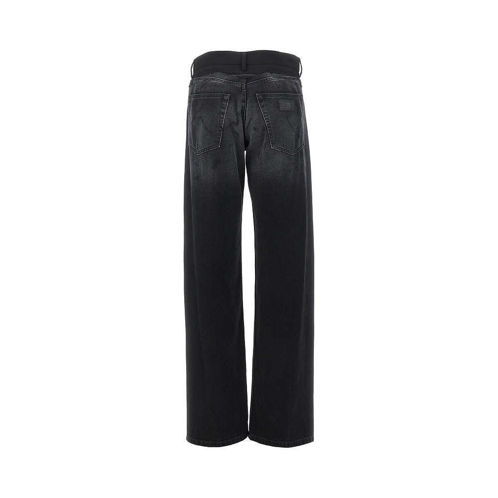 jeans with waist tailored insert