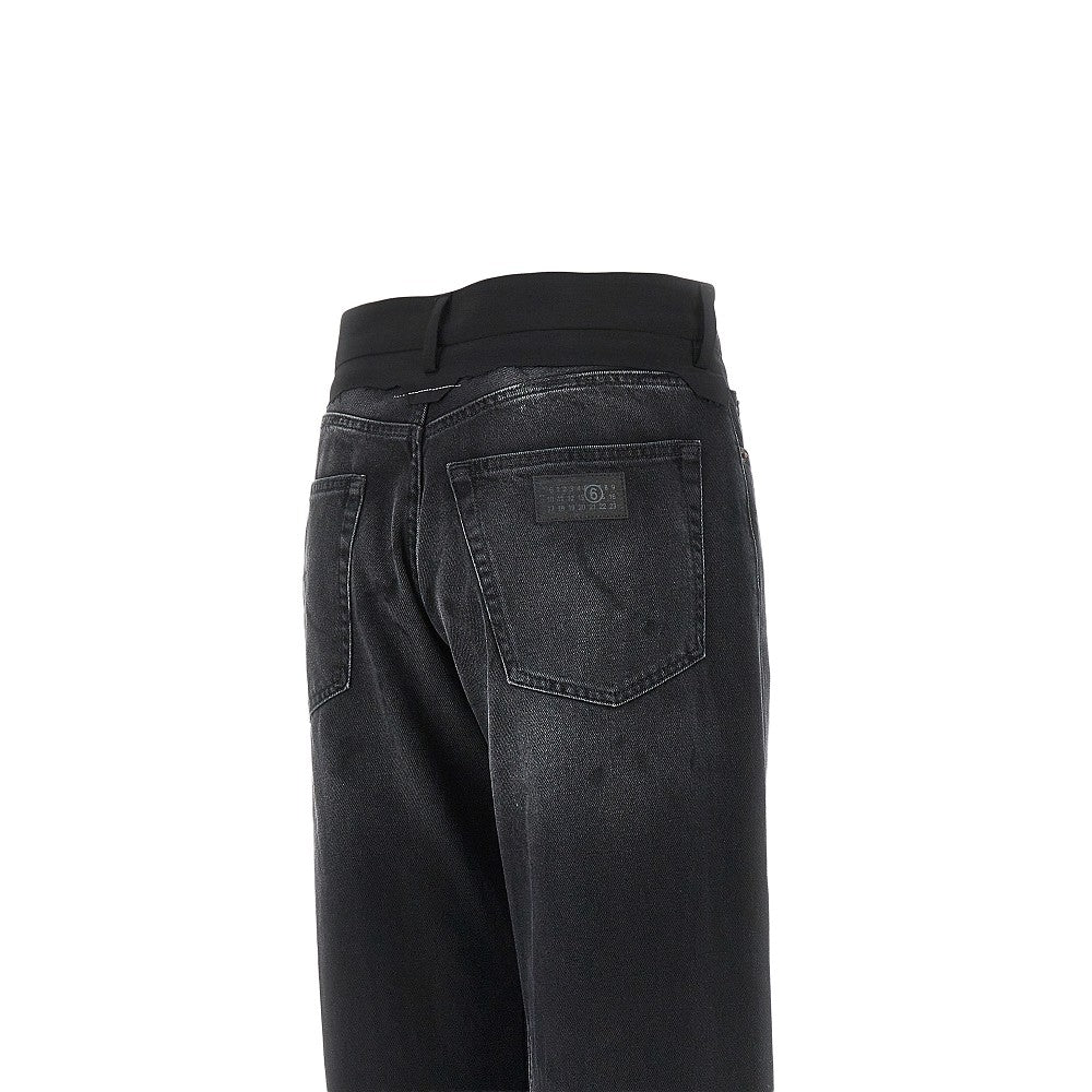 jeans with waist tailored insert