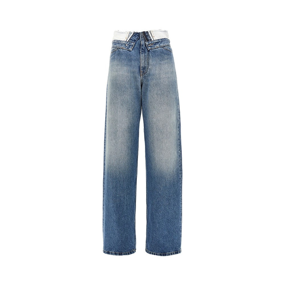 MM6 24 jeans with turned-down waist effect