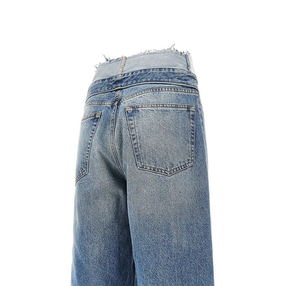 MM6 24 jeans with turned-down waist effect