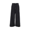 oversized jeans with drawstring