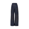 used effect wide leg jeans