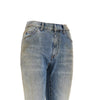 used-effect straight leg jeans