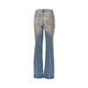 used-effect straight leg jeans