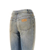 used-effect straight leg jeans