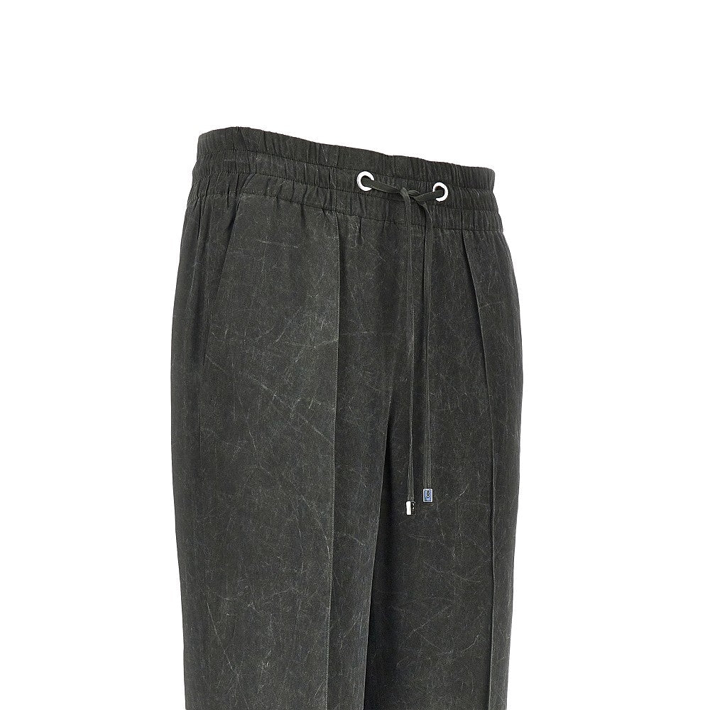irregularly dyed satin breeze pants