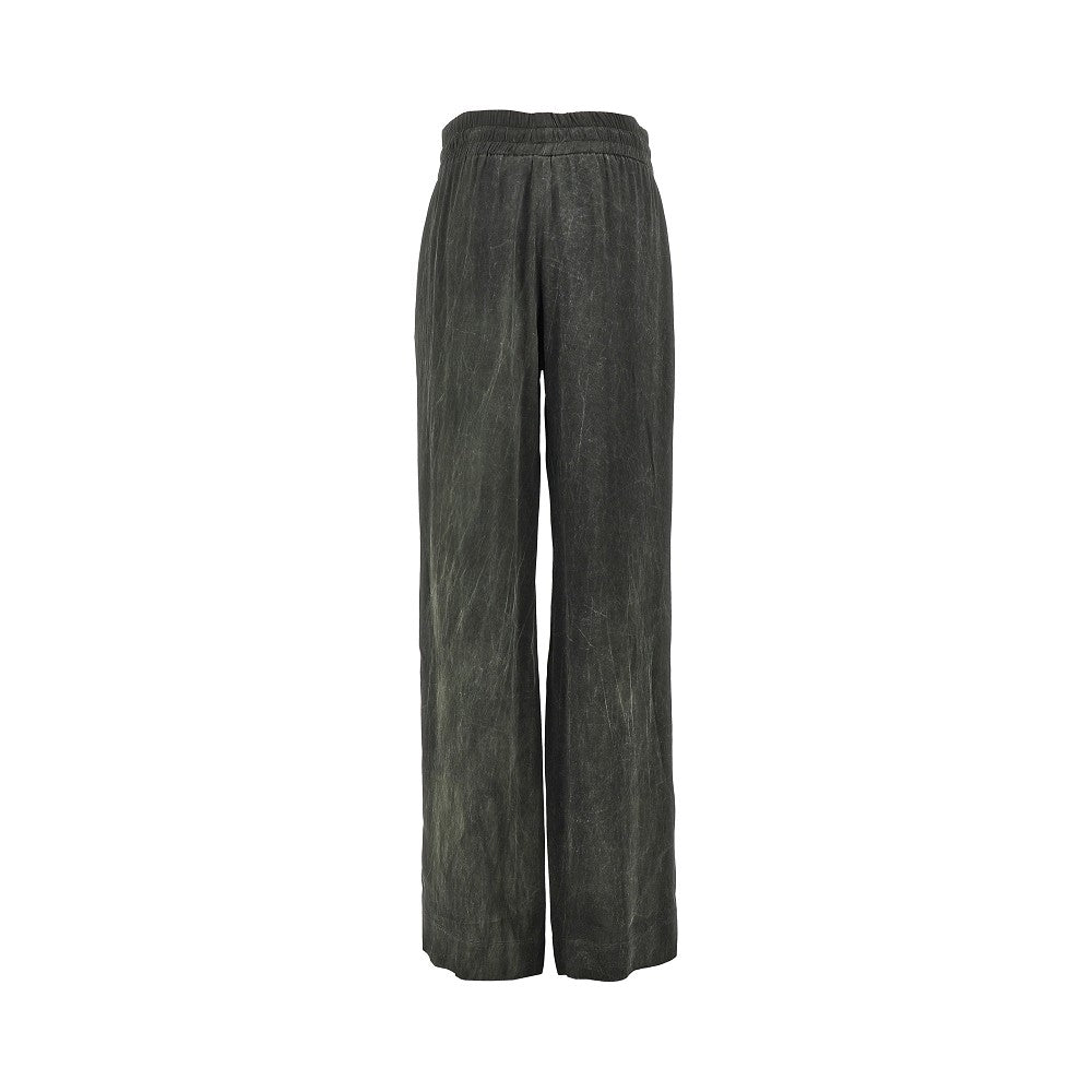 irregularly dyed satin breeze pants