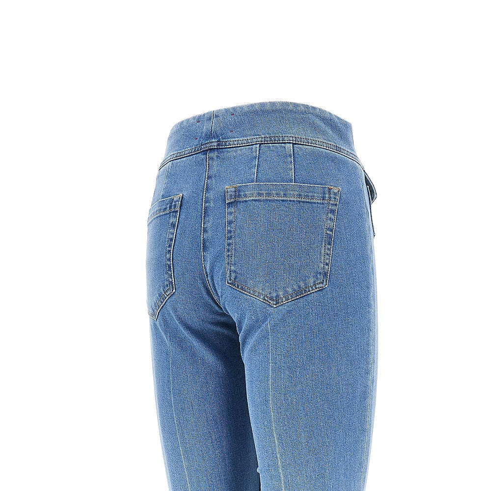 emi stretch denim flared jeans