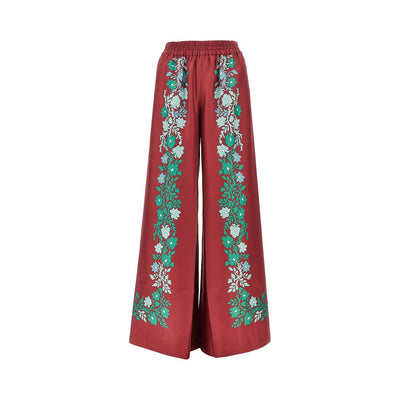 printed silk palazzo pants