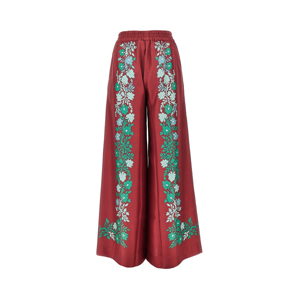 printed silk palazzo pants