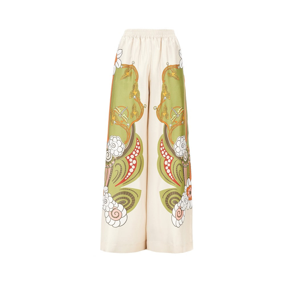 LA DOUBLE J S printed silk palazzo pants