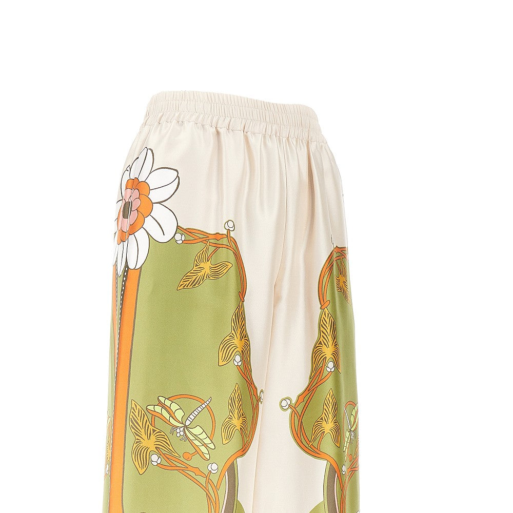 LA DOUBLE J S printed silk palazzo pants
