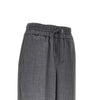 wool pants with elasticated waist