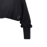 EMPORIO ARMANI 42 wool-blend cloth cropped top