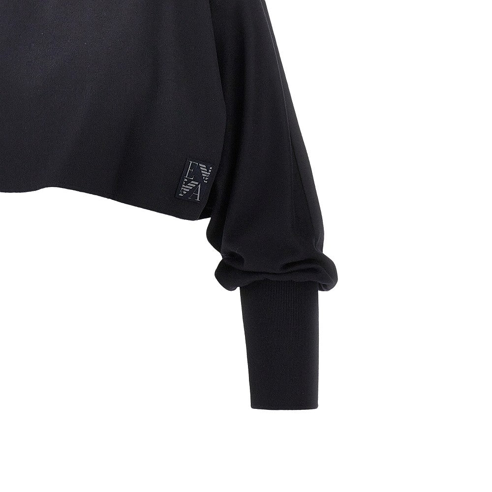 EMPORIO ARMANI 42 wool-blend cloth cropped top