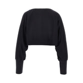 EMPORIO ARMANI 42 wool-blend cloth cropped top