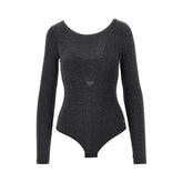 EA BODYWEAR XS lurex jersey loungewear bodysuit