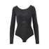 EA BODYWEAR XS lurex jersey loungewear bodysuit