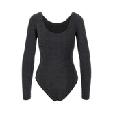 EA BODYWEAR XS lurex jersey loungewear bodysuit