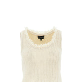 EMPORIO ARMANI S raffia- effect crochet top