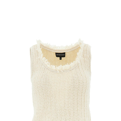 EMPORIO ARMANI S raffia- effect crochet top