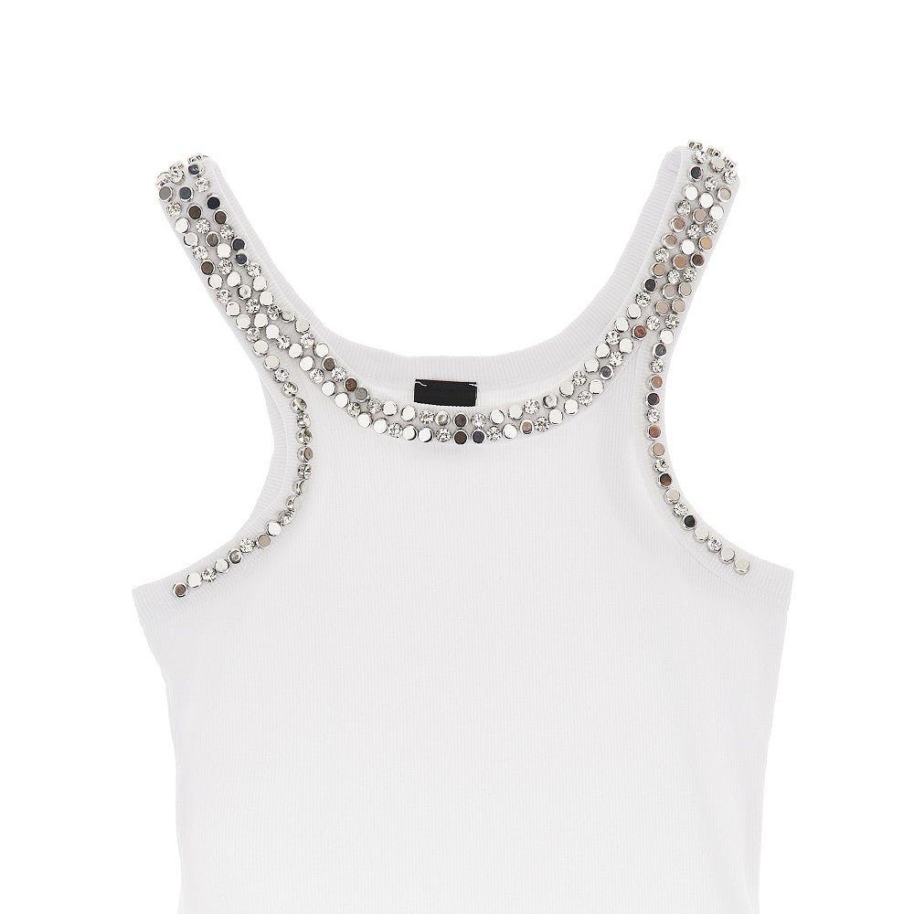 jewelled embroidery tank top