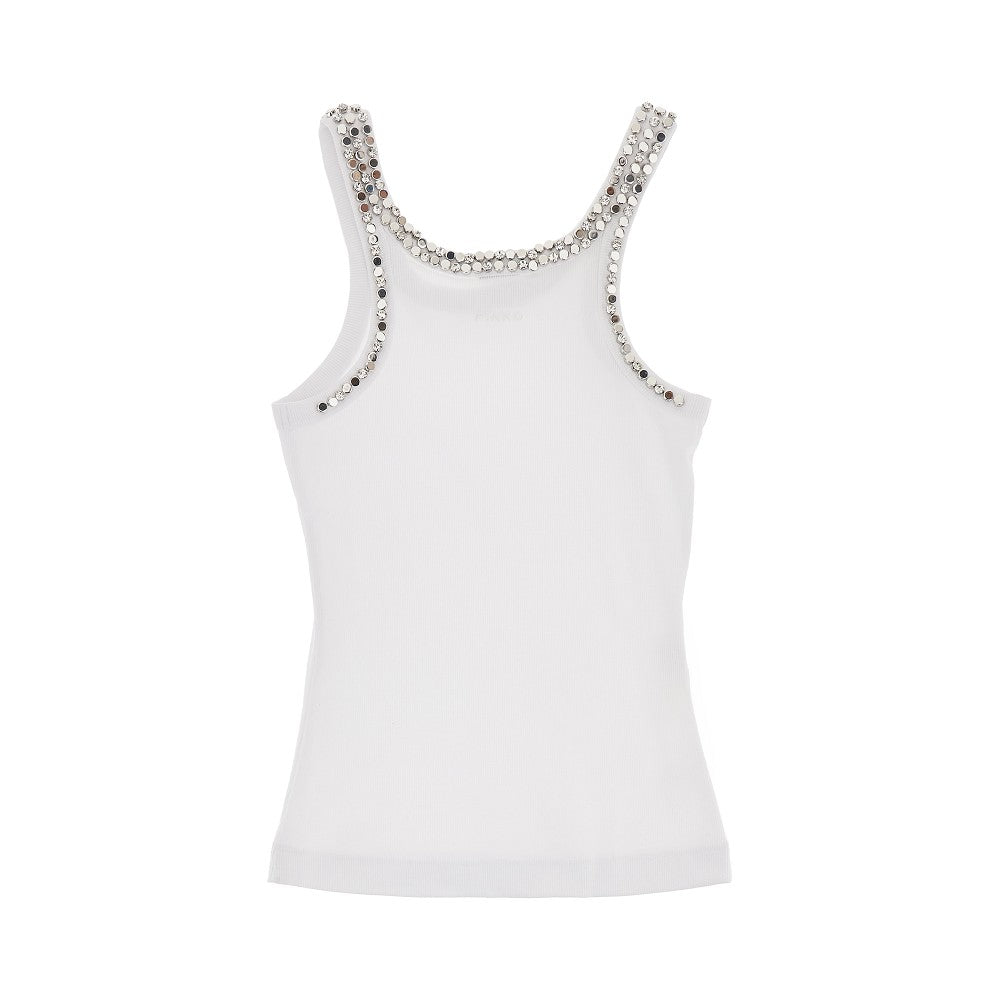 jewelled embroidery tank top