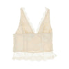 bonded linen and lace top