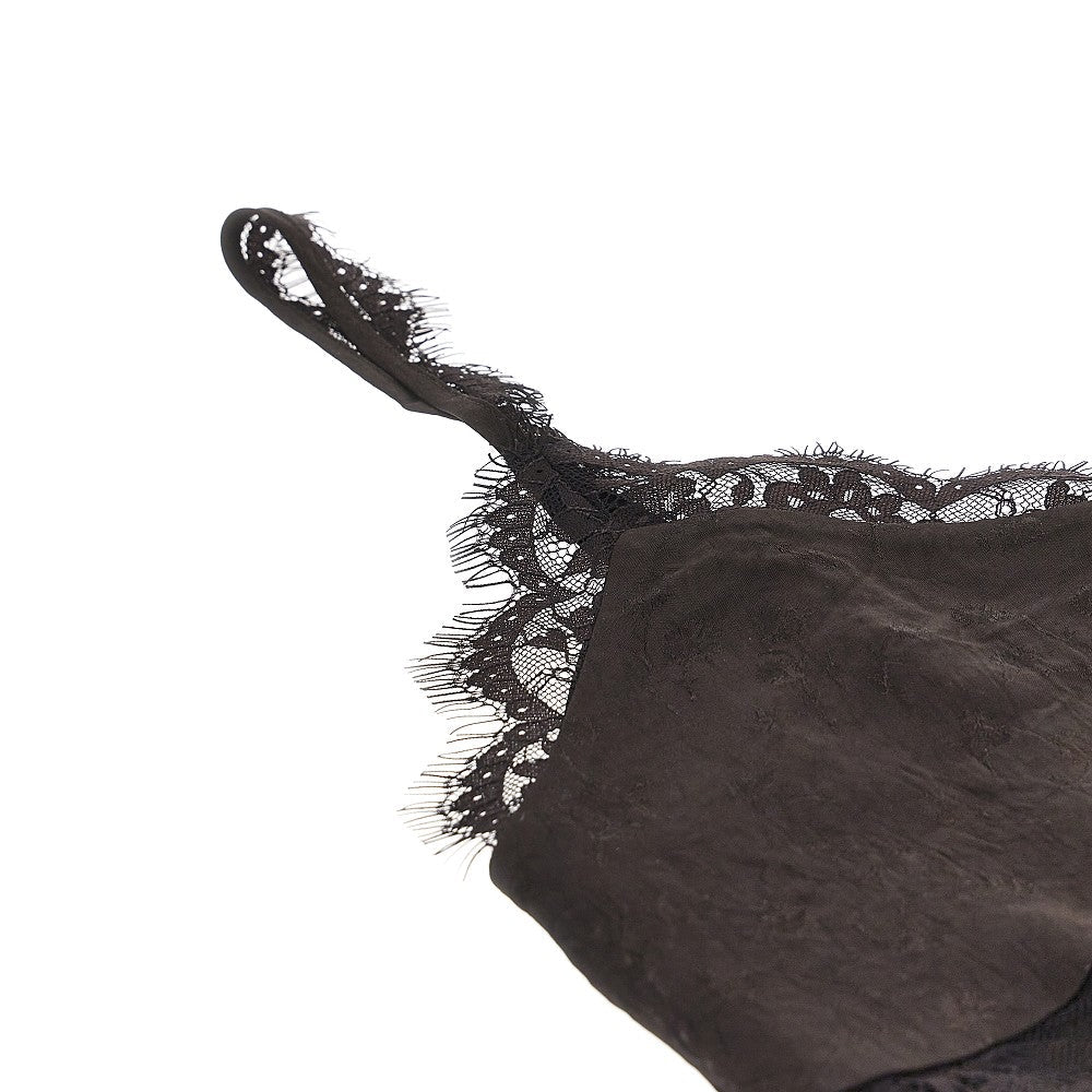 PINKO 38 jacquard and lace lingerie top