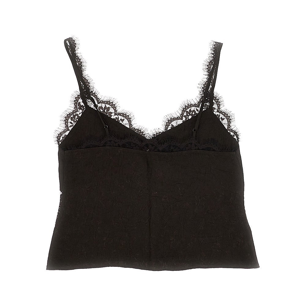 jacquard and lace lingerie top