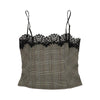 prince of wales top with lace trim