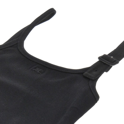 COURREGES S 90s buckled strap ribbed tank top