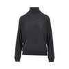 wool and silk jersey mock-neck top
