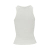 ribbed tank top with piercing detail