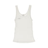 logo embroidery ribbed tank top