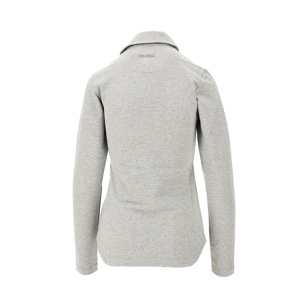 THE ATTICO 40 jersey polo shirt with asymmetrical collar