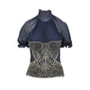 silk georgette top with beads