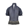 silk georgette top with beads