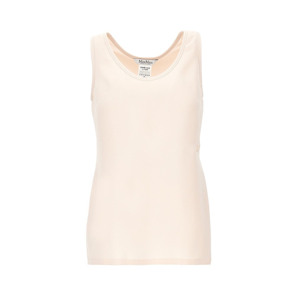 silk cady top with embroidery