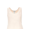 silk cady top with embroidery