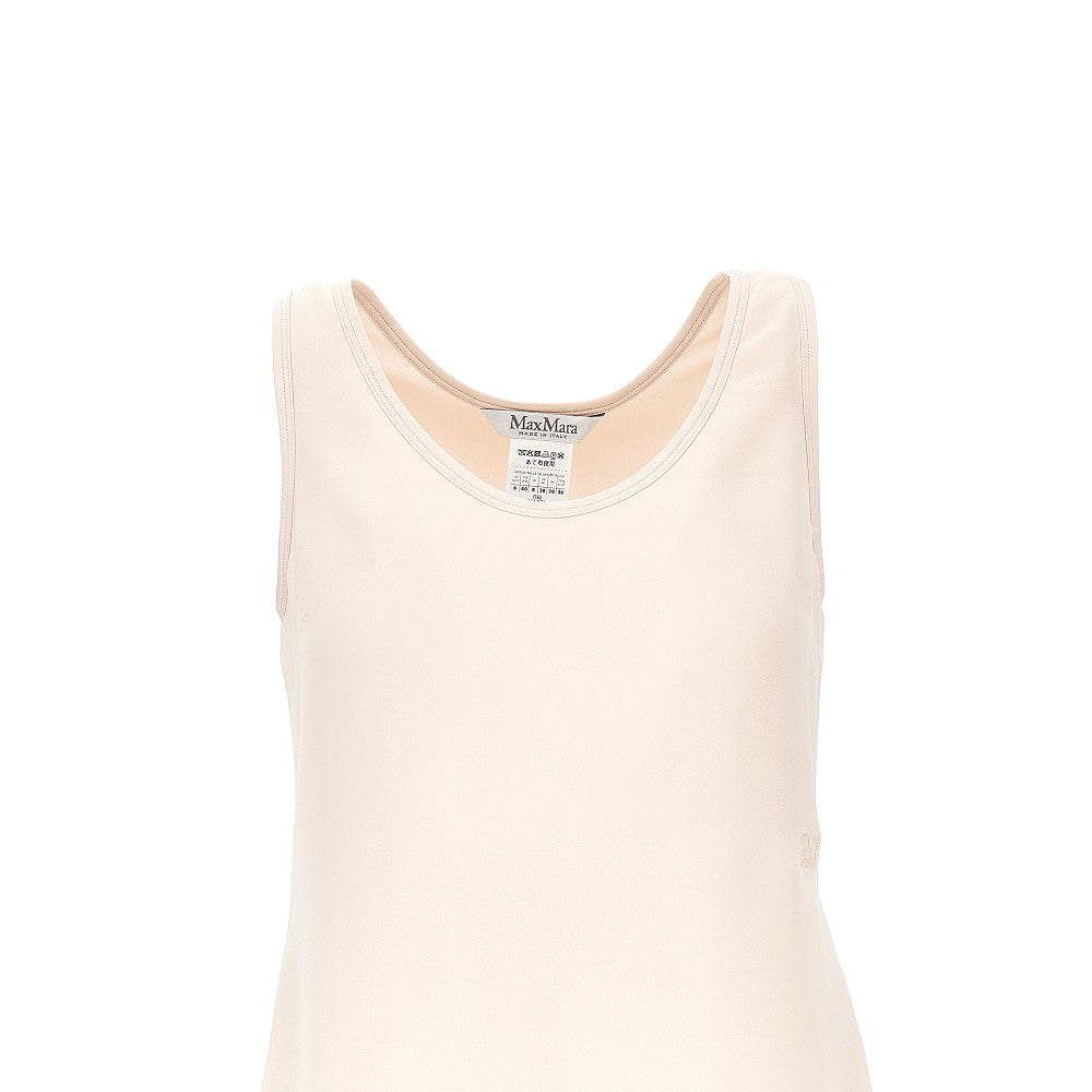 silk cady top with embroidery