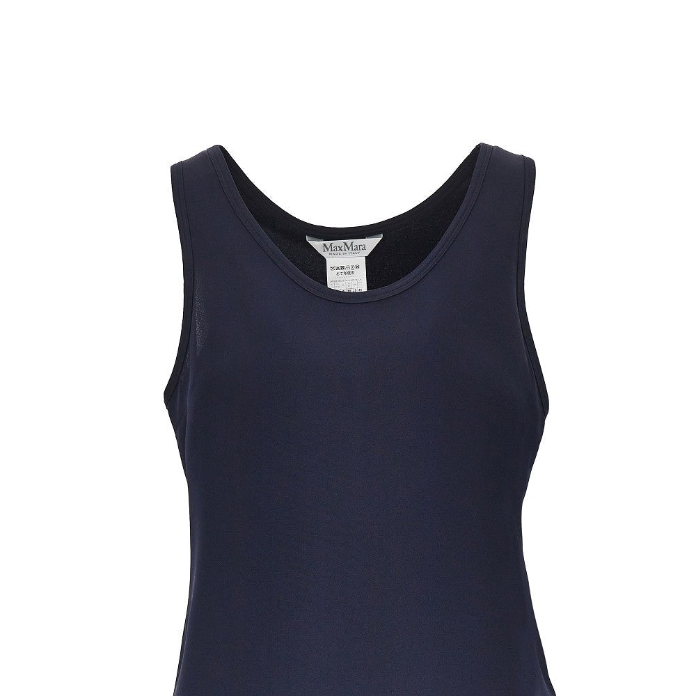 MAX MARA 40 silk cady top with embroidery