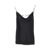 RABANNE 38 satin top with chains
