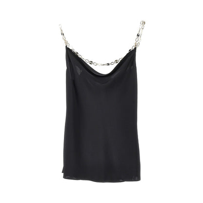 RABANNE 38 satin top with chains
