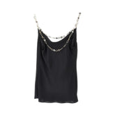 RABANNE 38 satin top with chains
