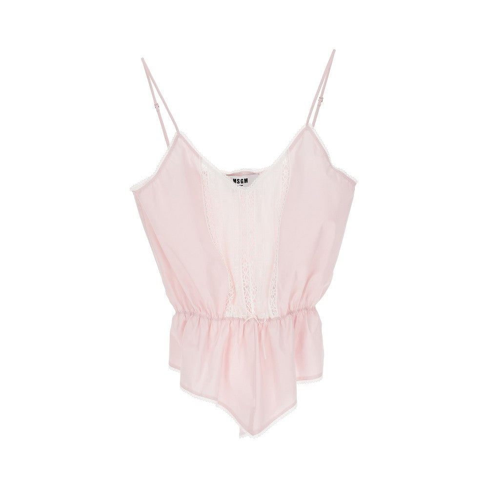 MSGM 40 poplin lingerie top