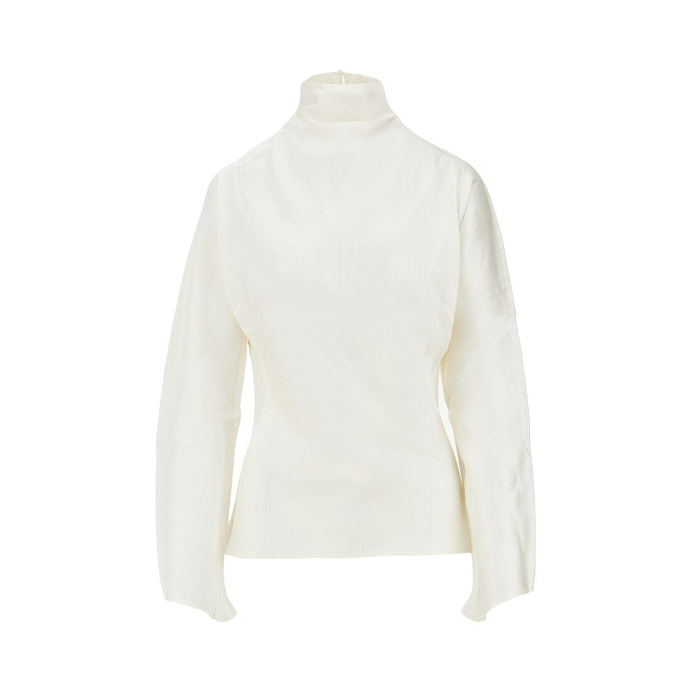 satin waisted blouse